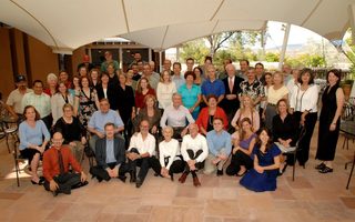 Richard Gaddes with the Santa Fe Opera staff at his retirement party, 2008