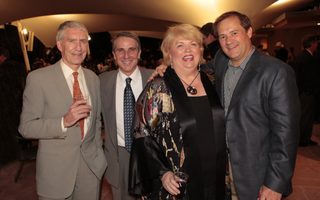 Richard Gaddes, Charles MacKay, Christine Brewer, and Paul Groves celebrate post 