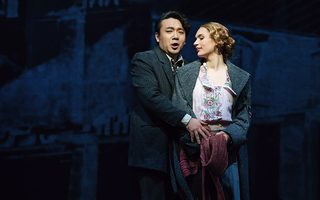 Long Long (Rodolfo), Sylvia D’Eramo (Mimì), photo by Curtis Brown for the Santa Fe Opera