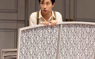 Hongni Wu (Cherubino), Marina Monzó (Countess Almaviva), Photo by Bronwen Sharp for the Santa Fe Opera
