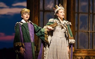 Everett Baumgarten (Miles), Annie Blitz (Flora), photo by Curtis Brown for the Santa Fe Opera