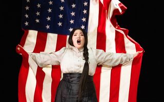 Karen Chia-ling Ho (Cio-Cio-San), Hanako Ingliss (Trouble), by Bronwen Sharp for the Santa Fe Opera
