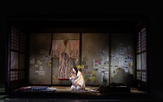 Hanako Ingliss (Trouble), Karen Chia-ling Ho (Cio-Cio-San), by Bronwen Sharp for the Santa Fe Opera