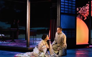 Karen Chia-ling Ho (Cio-Cio-San), Stephen Costello (B.F. Pinkerton), by Bronwen Sharp for the Santa Fe Opera