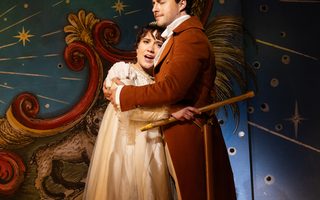 Joélle Harvey (Pamina), Josh Lovell (Tamino), by Bronwen Sharp for the Santa Fe Opera